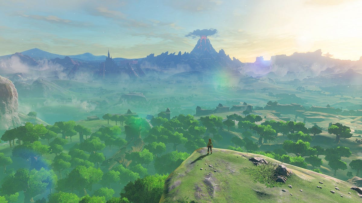 Hyrule landscape in Breath of the Wild